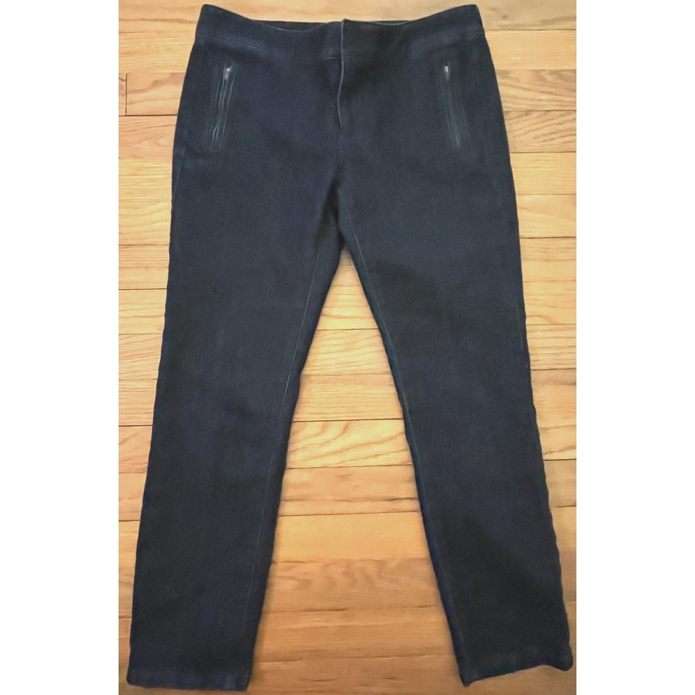 New Ann Taylor LOFT Modern Crop Trouser Slim Fit Dark Blue Denim Jeans 2 x 25